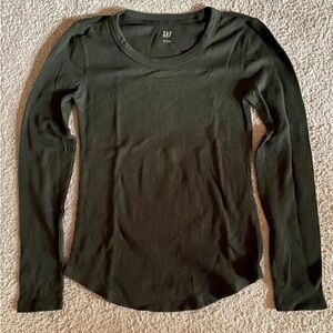 Women's Dark Green Long Sleeve Tee